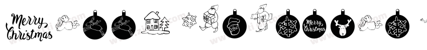 Happy Christmas Part字体转换